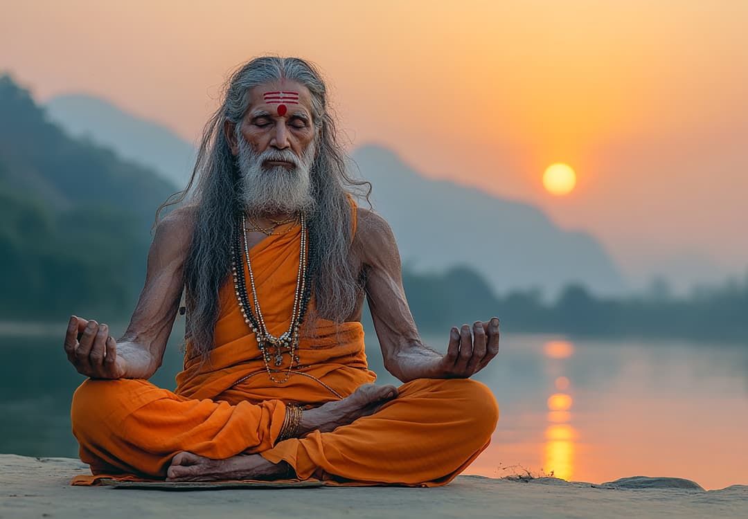 Pandit performing pooja